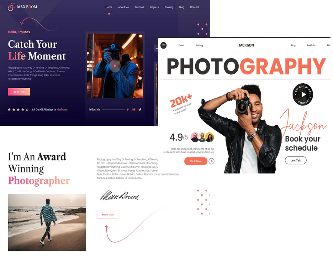 photography web design